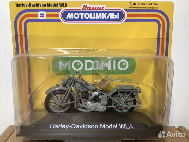 Модель мотоцикла harley- davidson WLA 1:24 Ашет