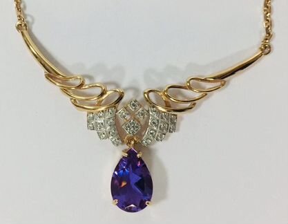 Колье. Браслет. Кольца серебряные. Александрит