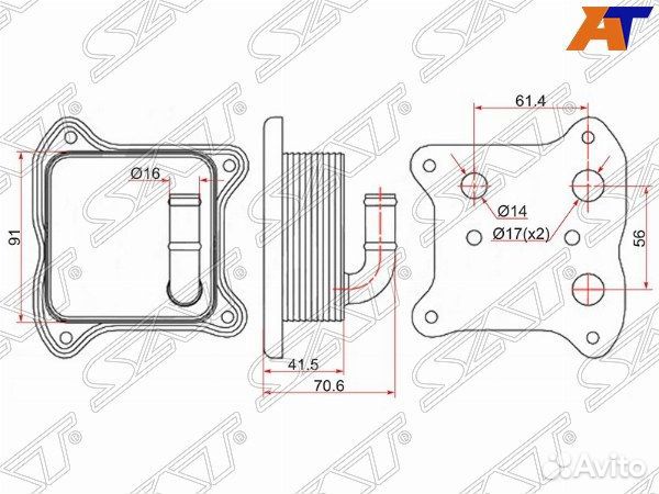 Радиатор масляный audi A1/S1 10, audi A3 03, seat