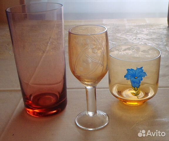 Графин, ваза хрусталь 60 е годы, бокалы