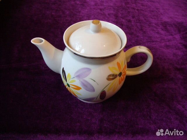 Старинный Фарфоровый Чайник СССР Ручная Роспись
