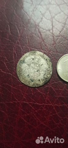 Серебряная монета Италия 1806 г 1 лир NGC, MS62