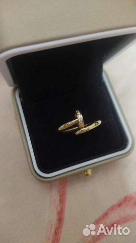 Золотая заводское кольцо Картье 585 проба