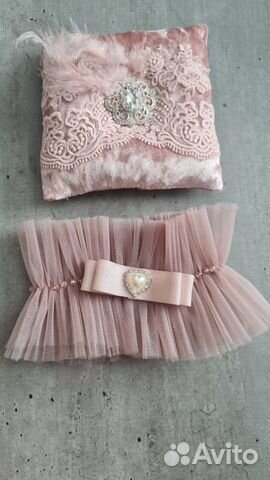 Подвязка (свадебная) пыльная роза