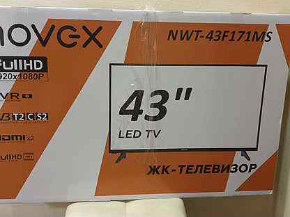 Новый телевизор Novex 43дюйма(109см), full HD