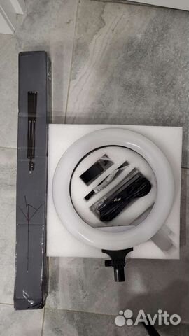 Проф. Кольцевая лампа 32 см со штативом