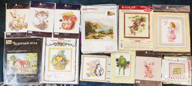 Остатки наборов для вышивания крестом