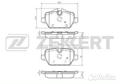 Тормозные колодки задние BMW 1 2003-2013