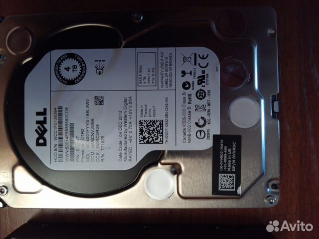 Жесткиe диски dell 4 тб SAS