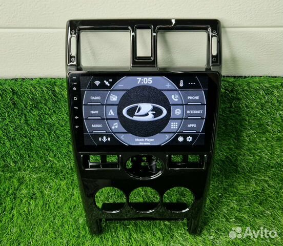 Магнитола Андроид Лада Приора чёрный глянец 9дюйм
