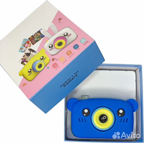 Детский фотоаппарат с силиконовым чехлом (Мишка)