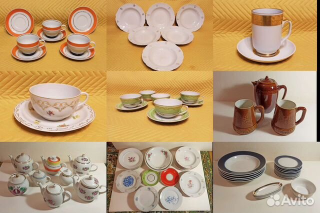 Посуда ссср, сервиз Дулево, фарфор, чайная пара