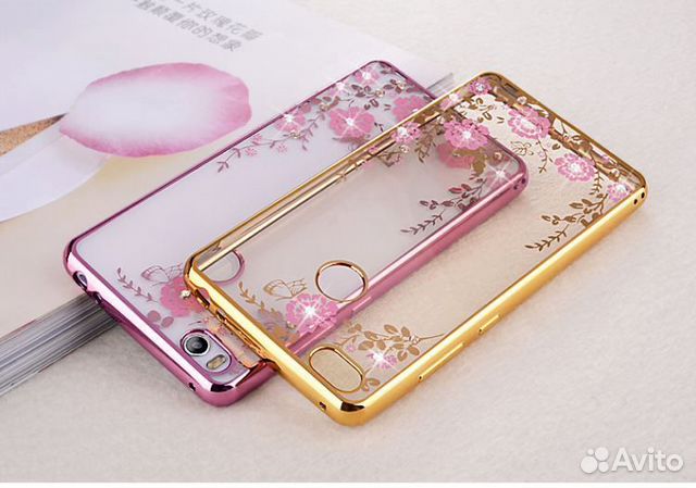 Чехол силиконовый со стразами Mi & Redmi