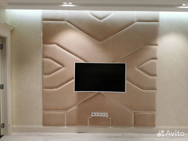 Мягкие стеновые панели, гостинная