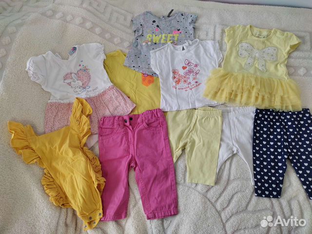 Вещи пакетом 6-9(74размер) девочка