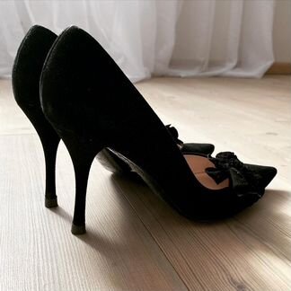 Туфли лодочки замшевые Sergio Rossi