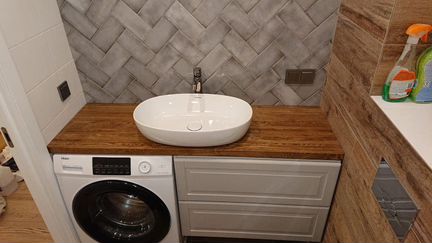 Деревянная столешница для ванной