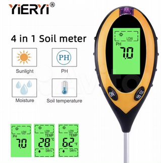 Термометр цифровой 4в1 для садоводства