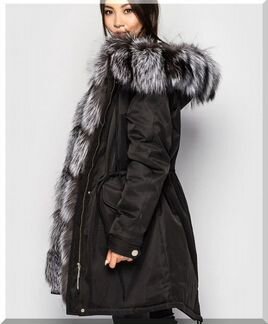 Парка с натуральным мехом