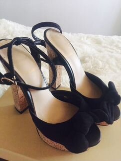 Замшевые босоножки