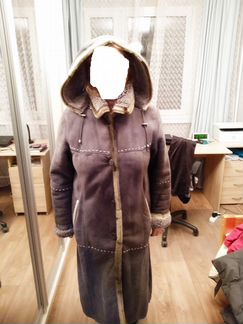 Дублёнка женская с капюшоном