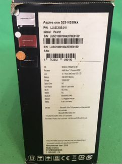 Acer aspire one 533-n558kk