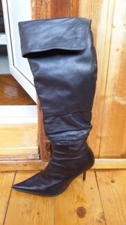 Сапоги кожаные демисезонные