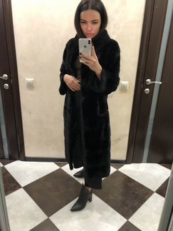 Шуба норковая black Nafa