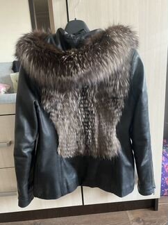 Куртка кожаная натуральная женская с мехом