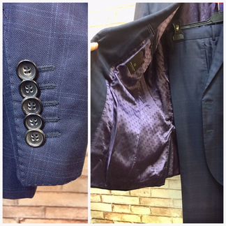 Hugo Boss мужской костюм шерсть/шёлк 52-54 р