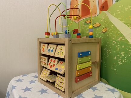 Деревянная игрушка. Развивающий куб
