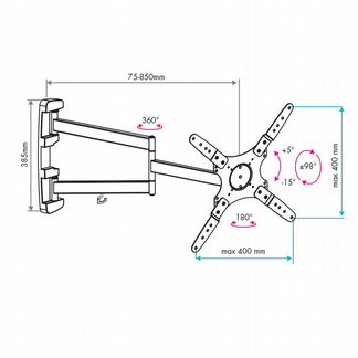 Настенный кронштейн для LED/LCD телевизоров