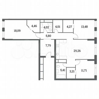 3-к квартира, 111.5 м², 20/41 эт.