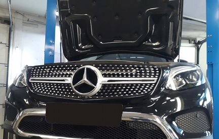 Решетка Diamond Sport Mercedes GLC серебро камера