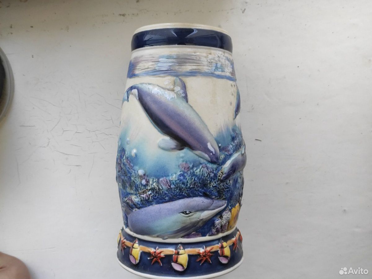 Кружка ваза с дельфинами 89107808948 купить 1