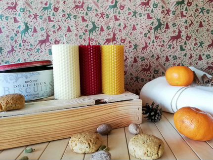 Набор свечей ручной работы из натуральной медовой