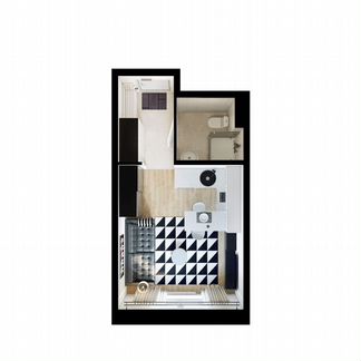Квартира-студия, 20 м², 18/25 эт.