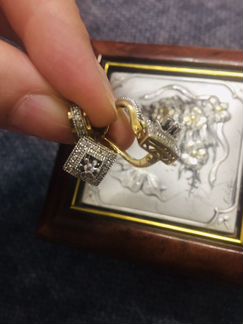 Серьги бриллиант и золото