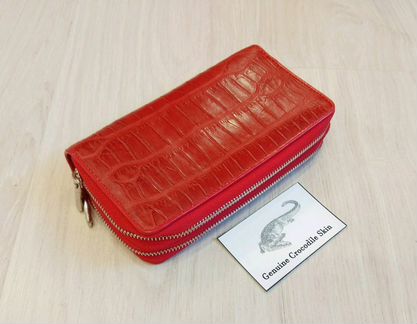 Кошелек клатч портмоне из кожи крокодила натур