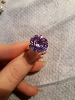 Кольцо с аметистом, серебро