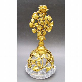 Винтажный Флакон д/Духов Розы Позолота 24К Matson