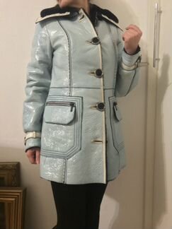 Дубленка голубая Denise