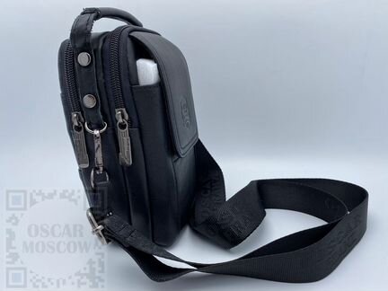Кожаная мужская сумка через плечо, на ремень Oscar