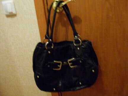 Черная кожаная сумка Domani