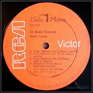 Mario Lanza The Great Caruso LP