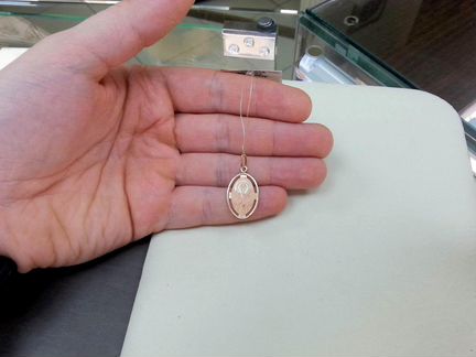 Золотая подвеска - Иконка св. Матрона, проба 585
