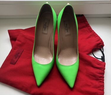 Туфли лодочки зеленые Valentino