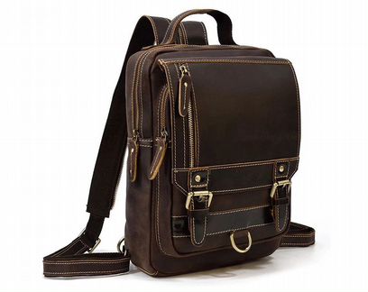 Мужской кожаный рюкзак портфель натуральная BP715