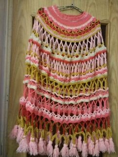 Пончо ажурное