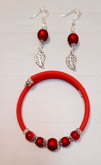 Браслет и серьги (ручная работа)